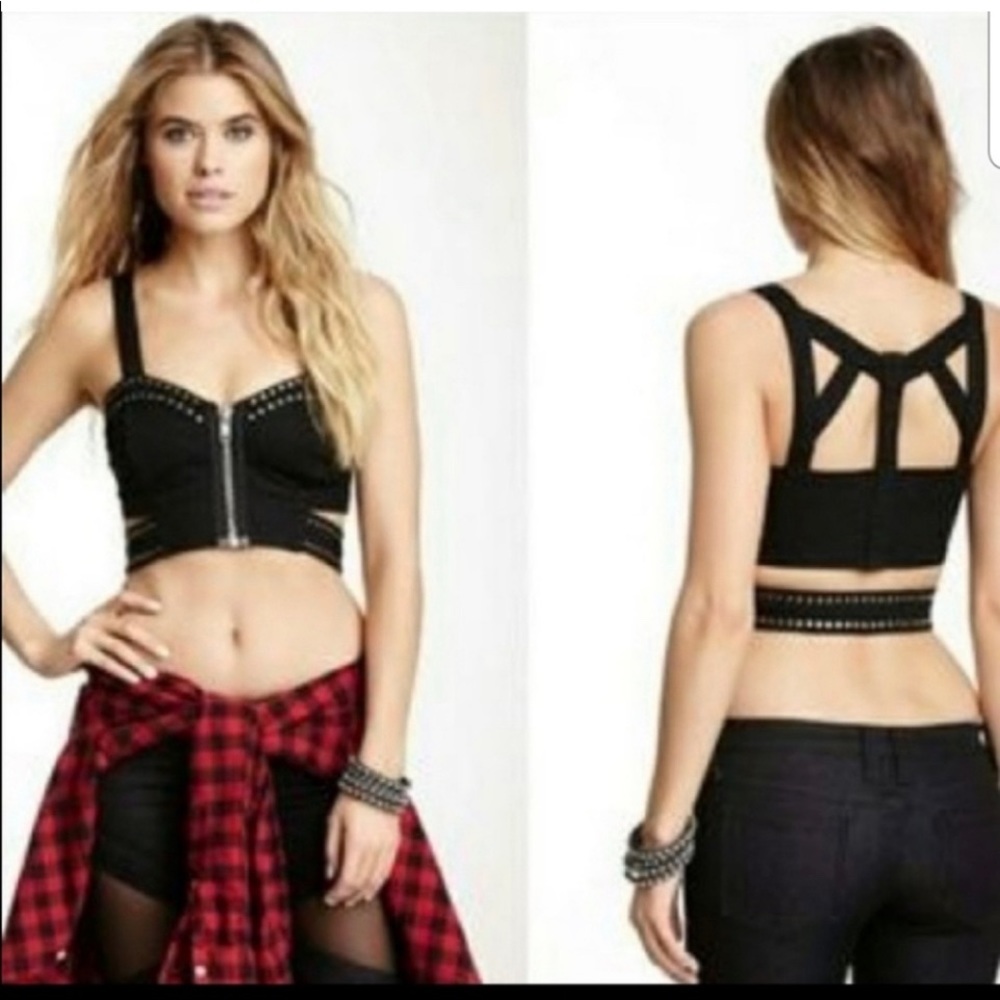 Frankie B. Studded Crop Top
